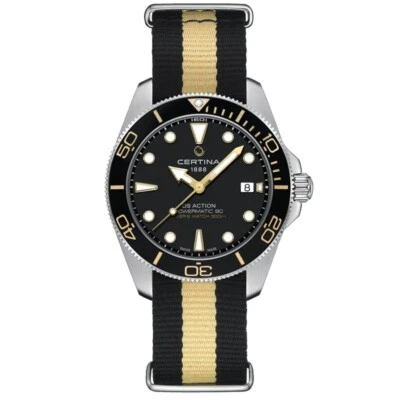 New Certina DS Action Diver 40.5mm Black Dial Men's Watch C0484071805101 - Image 1 of 4