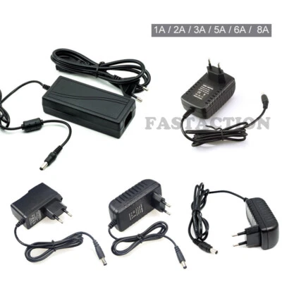 24 Volt DC Steckernetzteil 24V 1A 2A 3A 5A LED Trafo EU Netzteil Gleichspannung - Bild 1 von 4