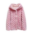 Luxury Womens Lamb Fur Shearling Hooded 100% Wool Coat Winter Parka Sz