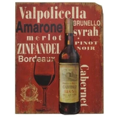 Wine Wood Sign Rustic Wood Blendz Distressed Wall Art Red Wine Valpolicella - Image 1 of 4