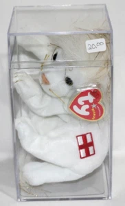 2004 8" TY BEANIE BABY BABIES PRIDE WHITE LION ENGLAND FLAG UK EXCLUSIVE MWMTs - Imagen 1 de 2