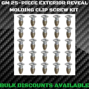 1965+ Gran Sport GS Front Rear Windshield Reveal Molding Clip Trim Screws GM OEM - Bild 1 von 1