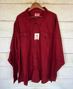 Wrangler Flannel Mens Size 5XL All Day Comfort Epic Soft Button Down Shirt New