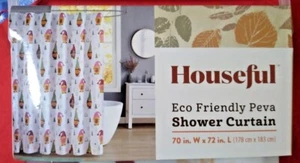 HOUSEFUL PEVA Shower Curtain HARVEST GNOMES ACORN PVC-FREE ODORLESS ECO Friendly - Picture 1 of 10