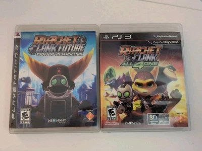 Playstation 3 Ratchet & Clank Lot of 2 Games (PS3) Tools of Destruction All4One - Image 1 of 4