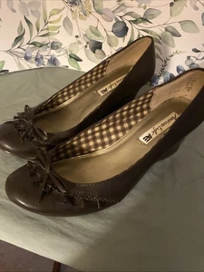 American Eagle Damenschuhe Keilabsatz braun Größe 10 Pumps - Bild 1 von 8