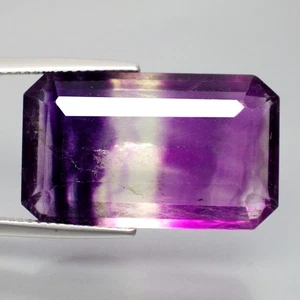 28.75 Cts Well-Chosen (24 x 14) Natural Octagon Bi-Color Flourite Loose Gemstone - Picture 1 of 7