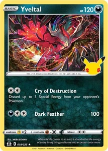 Pokemon Celebrations Yveltal 019/025 Holo Rare Holo Card - Picture 1 of 1