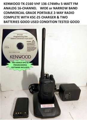 Kenwood TK-2160 VHF FM transceptor 136-174 MHz 16 canales 5 vatios Foto 1 de 4