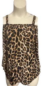 NORMA ALLEN Damen Cold Shoulder Pullover Bluse Animal Print Gr. XL #GK - Bild 1 von 5