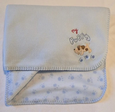 Koala Baby Blue Fleece Blanket My Puppy Dog Paw Prints - Image 1 of 4