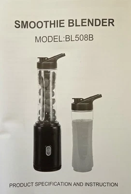 600ml Tragbarer Mixer Smoothie Maker USB Wiederaufladbar Mini Entsafter Mixer - Bild 1 von 3