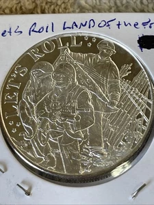 Let's Roll Land Of The Free Home Of The Brave Troy Ounce .999 Silver Round Coin - Picture 1 of 4