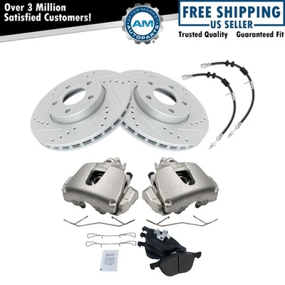 Kit de pastillas de freno delanteras y rotor para Ford C-Max 2013-2018 Focus 2012-2016 Foto 1 de 4