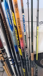 🐟🐟 Canne da pesca da lancio in carbonio con pezzi assolutamente originali 🐡🐡 - Foto 1 di 10