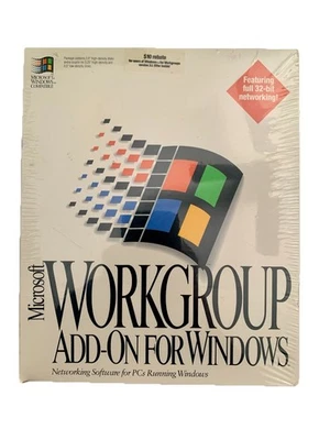 Microsoft Workgroup Add-on For Windows Version 3.11 Network Software New 1993 - Image 1 of 4