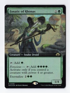Fanatic of Rhonas Extended Art Foil Mythic MH3 Magic the Gathering Card NM - Picture 1 of 3