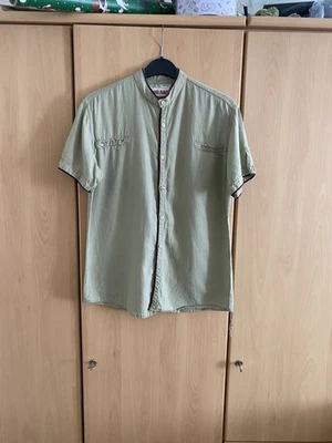 Camisa de lino vintage Dsquared² para mujer M/L manga corta cuello alto Foto 1 de 4