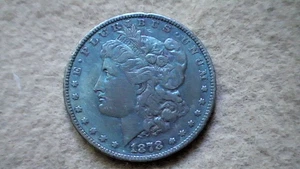 Moneda de 1 dólar Morgan 1878 XF 90 % plata de Estados Unidos; ¡tonificación espectacular! - Imagen 1 de 4