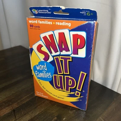 Learning Resources SNAP IT UP! Card Games, Phonics & Reading: Word Families NEW - Image 1 of 4
