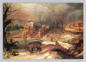 Wintry Landscape into Egypt Medici Society Postcard Art Print JOOS DE MOMPER - Picture 1 of 2