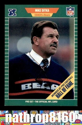 1989 Pro Set #53 Mike Ditka HOF NFL Football NM/NM+  Chicago Bears 9449 - Image 1 of 4
