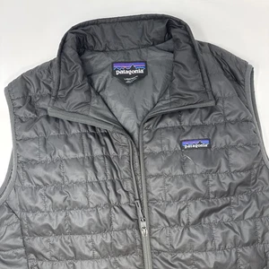 Patagonia Nano Puff Vest Full Zip Gray Men’s Large FLAW - Picture 1 of 10