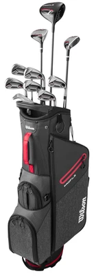 Left Hand Wilson Profile Red with Stand Bag Complete Set Club Set Graphite New - Image 1 of 4