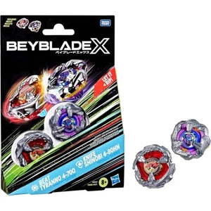 Beyblade: X: Beat Tyranno 4-70Q vs Cuchillo Shinobi 4-80HN Paquete Doble Set - Imagen 1 de 7