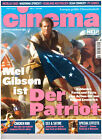 Cinema August/2000 Heft Nr:267 "Der Patriot" Mel Gibson