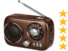 Radio portable AM FM, haut-parleur Bluetooth radio rétro, support recharge de carte USB/TF