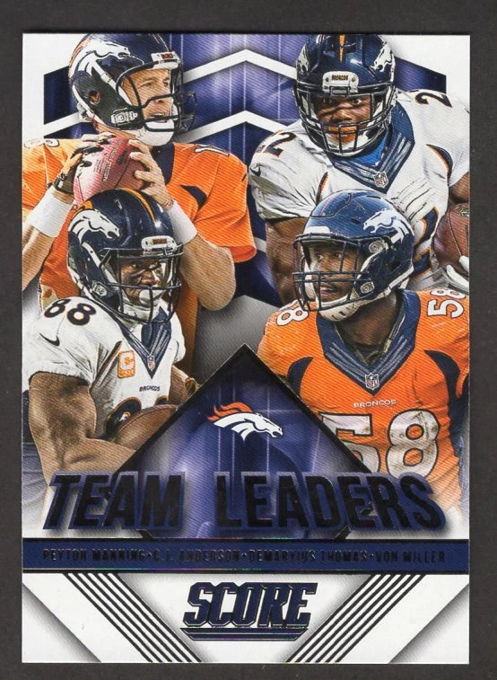 Peyton Manning 2015 Score Team Leaders Card #25; Indianapolis Colts, Tennessee - Image 1 of 1