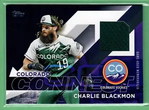 2024 Topps Series 2 Charlie Blackmon City Connect Relic #CC2-CB Rockies SP - Picture 1 of 2