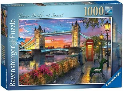 RAVENSBURGER 15033 PUZZLE TOWER BRIDGE AT SUNSET  1000 PCS 27.5x19.5 in. NEW BOX - Image 1 of 4