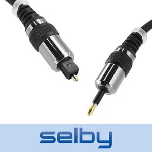 Optical Toslink to 3.5mm Optical Jack Digital Audio 5mm Thick Cable Gold Plated - Picture 1 of 4