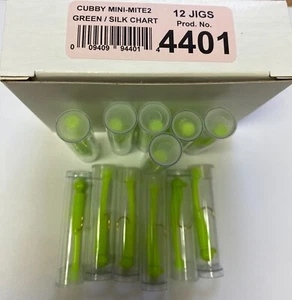 NEW CUBBY MIni-Mite2 1/16oz Jig 12PK Green/Silk Chartreuse 4401 - Picture 1 of 1