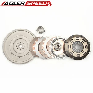 Racing Clutch Triple Disc Kit + Flywheel For SUBARU WRX STI EJ25 6 SPEED 2004-18 - Picture 1 of 6