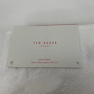 Ted Baker Magnolia Bath Towel White Size 28"L x 51"W - Picture 1 of 6