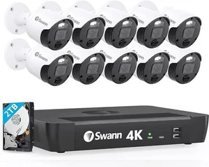 Swann Master 4K, 16 Channel Home Security Camera System, 2TB NVR, 10 PoE IP - Picture 1 of 8
