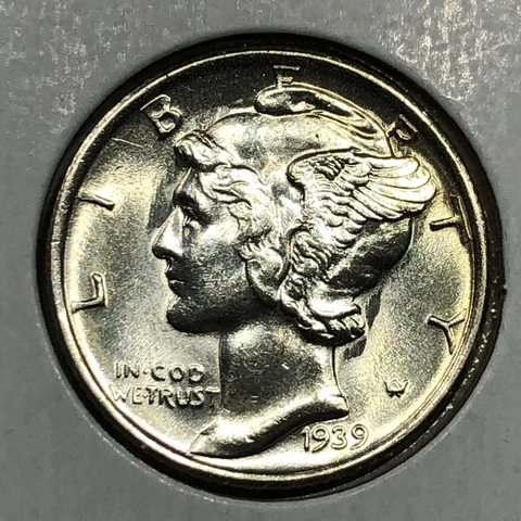 1939-S  Uncirculated Mercury Silver Dime -  #19740 Cover
