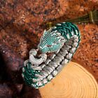 Men's Gorgeous Crystal Dragon Hook Charms Paracord Bracelet