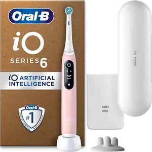 Oral B iO6 Pink Electric Toothbrush Designed By Braun with Advanced Clean - Picture 1 of 8