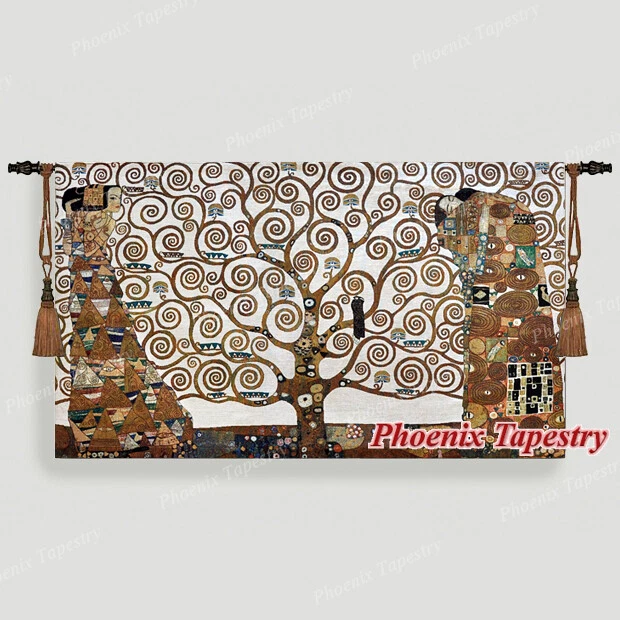 Gustav Klimt Tree of Life Full Version Tapestry Wall Hanging Jacquard Gobelin - Image 1 of 4
