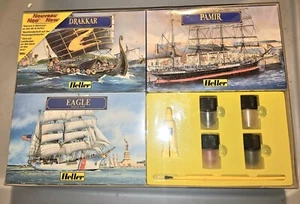 Heller Drakkar 1/180 Pamir 1/750 Eagle Kit Collezione 1/600 Kit Modello Aperto - Foto 1 di 5