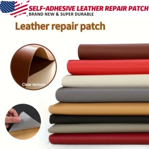 Leather Repair Tape Self-Adhesive Patch For Car Seat Furniture Sofa Upholstery - Picture 1 of 32