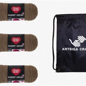 Cafe Latte Dream Bundle: Super Saver Yarn E300-360, Worsted Weight No 4, 3 Skein - Picture 1 of 5
