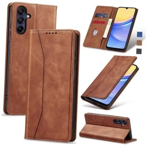 Flip Wallet Case for Samsung Galaxy A15 5G,Leather Magnetic Samsung A15 Brown - Picture 1 of 7