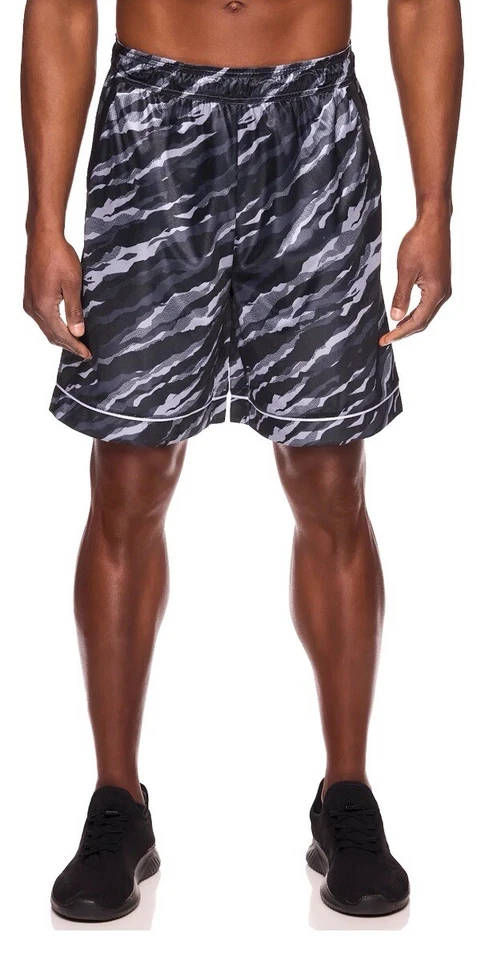Mens And1 Black & Gray Camo 8” Inseam Basketball Gym Shorts Size 3XL