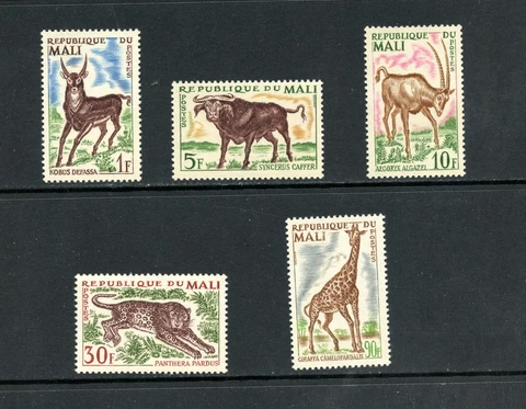 Q867   Mali   1965   fauna  wild animals   5v.   MNH Cover