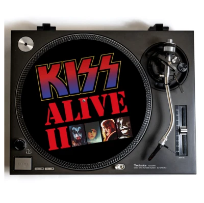 KISS Turntable Slipmat for Vinyl Records 12" DJ Slip Mat glam rock vinyls